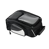 Motorrad Tankrucksäcke,wasserdichte Oxford Schwarz Motorrad Tasche,Motorradtasche mit Starkem Magnetischem für Motorrad Motorcross (10.5L)