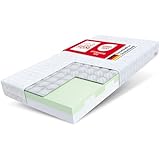 FDM Matratze 90x180 cm Härtegrad H3 Höhe 16 cm Kindermatratze Schaumstoffmatratze HR-Schaum Polyurethan-Schaum Buchweizen 7 Komfortzonen mit Hypoallergenem Waschbarem Premium-Bezug Oeko-Tex Paulo