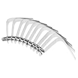 Happyyami 10 Stück Viehwerkzeug Zelt Federschnalle Paddelschnalle Federschnalle aus Edelstahl Schnappwerkzeug Druckknopf-Federclip Push-Pole-Clips Rostfreier Stahl Silver