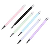 HOUDERCO 6Stücke Tintenlose Bleistifte Tragbare Ewige Bleistifte Macaron Farben für Studenten Zeichnen Schreiben Ergonomisches Design Spitzstifte für Schule