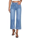 Vetinee Schlaghose Damen Jeans Schlaghose Jeans Mittelblau Größe Medium Passt EU Größe 38 bis EU Größe 40