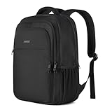 ZOMFELT Rucksack Herren, 15,6 Zoll Laptop Rucksack Damen, Schulrucksack Laptoptasche Teenager Backpack, Business Arbeit Reisen Rucksack Notebook College, Schwarz