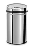 Echtwerk Abfalleimer, Mülleimer mit Sensor, elektrischer Müllbehälter, Infrarot Bewegungssensor, Korpus aus Edelstahl, Fassungsvermögen 30 Liter, INOX