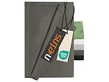 npluseins Bettlaken ohne Spanngummi - Ultrasoft und superweich - Betttuch für Bett Wohnmobil Camping Decke Reisedecke Ultraleicht – Laken 1628.2375, 180 x 275 cm, anthrazit