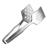 Xistuoz Kochzange, Edelstahl-Fisch-Zange, verbrühungssicher, rutschfester Griff, Mehrzweck-Kochwerkzeug für Zuhause, Küche, Outdoor, Camping, Grillen