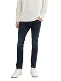 TOM TAILOR Herren Troy Slim Jeans mit Stretch, 10173 - Dark Stone Blue Black Denim, 30/32