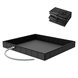 Faltbare Duschbasis, 104x104x13cm große tragbare Duschwanne mit Abflussrohr, Duschzeltbasis, Duschzelt Camping Duschbasis, Zelt Duschwanne Markise Basis für Indoor Outdoor, Haustier Dusche Badewanne