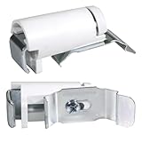 Brillant Universal Klemmträger für Doppelrollo Minirollo Duo-Rollos ohne Bohren Fenster Balkon Tür 2 Stück Stabil innen Metall aussen Weiß Kunststoff verstellbar von 5-25 mm Fensterflügel