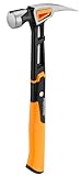 Fiskars Universalhammer IsoCore L zum Einschlagen der Nägel, Länge: 34 cm, Gewicht: 0,91 kg, Schwarz/Orange, 1020214