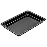 Dr. Oetker Rechteckiges Backblech 42 x 29 x 4 cm Back-Idee – Eckiges Pizzablech mit schnitt- & kratzfestem Boden & Emaille-Beschichtung – Backofenblech mit Antihaftbeschichtung