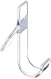 WENKO Rundheizkörper-Haken 6er Set - 6er Set, Polystyrol, 2.5 x 10.5 x 7 cm, Transparent 8197500
