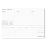 Wochenplaner Block | modern & minimalistisch | 50 Seiten | mit Habit Tracker | To-Dos, Prioritäten & Wochenplan | passend für DIN A4 Notizbuch | nachhaltig in Deutschland hergestellt
