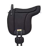 Kieffer Horse and Passion Reitkissen Balance schwarz anatomisch geschnitten mit Gurtstrippen, Größe Pferd:Warmblut
