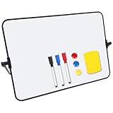 Healvian A4 Whiteboard mit Halterung Tragbare Bürotafel aus Kunststoff Abwischbare Schreibtafel für Schule und Büro