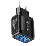 Schnellladeblock,Wandstecker mit 3 USB-Anschlüssen | Vielseitiges tragbares Reisestecker-Set für Reisen
