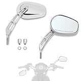 Hokuotolite Motorrad-Rückspiegel, linker und rechter Lenkermontagespiegel, für Harley CVO Dyna Electra Glide Road Glide Road King Softail Street Glide Sportster 1200 883, Chrom