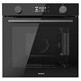 Cecotec Einbau-Backofen Pyrolyse 73L Bolero Hexa P526000 Glass Black A. 2800W, 9 Funktionen, Display, Pyrolyse, Kühlgebläse, Abtau-Modus, Umluft-Modus, Eco-Modus, Vierfach-Glas-Tür