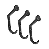 SHINEOFI 3 Stück Rustikale Gusseisen Wandhaken Robuste Garderobenhaken für Mäntel Hüte und Handtücher Vielseitige Metallhaken für Flur Garten und Innenbereich Praktische Wandmontage