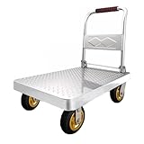Robuster, faltbarer Wagen – tragbarer Plattformwagen für einfachen Transport, ideal für Lager und Transport, 90 x 60 cm