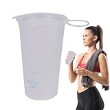 Faltbare Wasserflasche, Sport-Trinkflasche, 200 ml, faltbar, weich, mit großer Outdoor-Trinkflasche, wiederverwendbar, für Wandern, Rucksackreisen, Camping, Mon