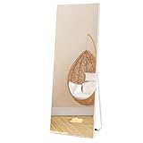 Vasemouh 140 x 51 cm Hochwertiger Standspiegel mit Weißem PVC-Rahmen und Gehärtetem Glas, Ideal für Schlafzimmer, Wohnbereich, Flur oder Badezimmer
