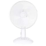 LEX XXL Tischventilator Premium Ventilator Windmaschine Ø30 cm, 3 Geschwindigkeiten, Leistung: 45 Watt Oszillation, 50cm Farbe:Weiß