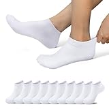 EKSHER Sneaker Socken Damen 39-42 Weiß Socken Herren 39-42 Kurze Socken Herren 10 Paar Laufsocken Tennissocken Sportsocken Anti Schweiß Socken Atmungsaktive Running Socks Baumwolle Strümpfe