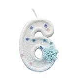 Kreative Winter Schneeflocken Geburtstagskerze Mit Pailletten Für Feiern Freeze Thema Winter Schneeflocken Kerze