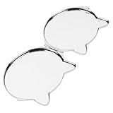 BIUDECO Kompakter Doppelseitiger Klappspiegel Katzenform Leicht Tragbar Kosmetikspiegel mit Vergrößerung für Reisen Handspiegel für Damen und Make Up Profis