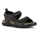 Geox Herren Uomo Strada B Sport Sandal, Schwarz, 45 EU