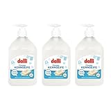 Dalli Flüssige Kernseife 3er Pack - 3x500ml, 100% vegan - Ohne Duft- & Farbstoffe - Milde Flüssigseife für empfindliche Haut & Haushaltsreinigung