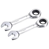 uxcell Ratschen-Ringmaulschlüssel, 12 mm, metrisch, 72 Zähne, 12-Punkt-Werkzeuge, CR-V, 2 Stück