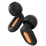 FIKISFA Ohrstöpsel zum Schlafen - 35 dB Geräuschreduzierung, Babysicheres Silikon, Individuelle Passform (8 Aufsätze in XS/S/M/L) - Track-Orange Design für Schlaf, Reisen, Konzentration und Konzerte