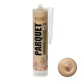 Eichfarbener Premium-Dichtstoff für Parkett & Laminat FOME FLEX PARQUET – elastisch, langlebig, überstreichbar und lackierfähig. Ideal zum Füllen und Reparieren von Fugen und Rissen.