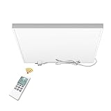 Deckenheizung Infrarot mit Thermostat Fernbedienung 400 Watt, Infrarotheizung Deckenmontage, Elektroheizung Deckenheizstrahler Heizplatte Heizkörper Heizpaneel, Überhitzungsschutz Energiesparend