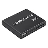 Yctze Media Player, Box Media Player, Verbinden Sie USB, für MMC, RMVB, MP3, AVI, MKV, Schwarz, 1080P, HDMI, YouTube, Fernbedienung, 2,5 Zoll, Schwarz