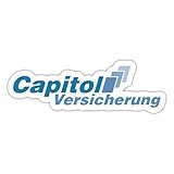 Spreadshirt Stromberg Logo Capitol Versicherung Sticker Aufkleber, 10 x 10 cm, Mattweiß