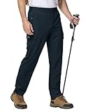 Rdruko Wanderhose Herren Sommer Cargohose Stretch Outdoorhose Wasserdicht Trekkinghose Reisenhose Männer mit 5 Taschen für Wandern Klettern (Dunkelblau M)