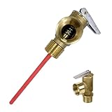 Warmwasser Temperatur- und Druckentlastungsventil 99°C 10 bar,Installationsentlastungsventil | Sicherheitsvorrichtung mit Verlängerungssonde für Wohngebäude Gewerbeimmobilien Installateure