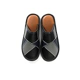 Rimo-Genuine Touch Herren Leder Hausschuhe – Komfortable Pantoffeln mit rutschfester Sohle, echtes Leder, Größen 41–47 (Multicolor Kariert, EU Schuhgrößensystem, Erwachsene, Herren, Numerisch, M, 46)