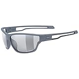 Uvex sportstyle 806 V - Outdoorbrille für Damen und Herren - selbsttönend - beschlagfrei - grey matt/smoke - one size