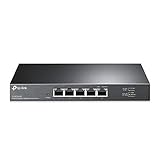 TP-Link TL-SG105-M2 5× 2.5-Gigabit ports Ethernet LAN Switch(Plug-and-Play,Metallgehäuse, QoS, IGMP-Snooping, Ideal für 2.5G NAS, Server, Gaming-Computer, WiFi 6 AP, 4K-Video) schwarz