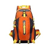 BOGAZY Wanderrucksack 55L Camping Rucksack Leichte Wandern Für Männer Frauen Bergsteigen Reisetasche Hiking Backpack(Orange)