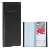 Visitenkarten Aufbewahrung für 400 Visitenkartenmappe, Karteikarten Box, Visitenkarten Etui, Visitenkarten-etuis Kartenmappe aus PU-Leder für Geschäfts Firma Büro Damen und Herren(Schwarz)