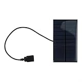 Tragbares Solarladepanel 5V 2W USB Handy Powerbank mit 300mA Betriebsstrom DC USB Port für Wandern Camping Outdoor Abenteuer