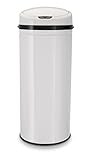 Echtwerk Abfalleimer, Mülleimer mit Sensor, Touchless Abfalleimer, elektrischer Müllbehälter, Infrarot Bewegungssensor, Korpus aus Edelstahl, Fassungsvermögen 42 Liter, INOX White