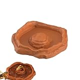 Wasserschale Schildkröten | Badewanne für Reptilien - Wasser- und Futterschale mit Rampe gegen Auslaufen für Terrarium, Aquarium, Schildkröten, Geckos, Bartagdrachen,