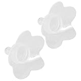 WRITWAA 2 Stück Dünne Silikon Stillhütchen für Neugeborene Atmungsaktive Brusthütchen mit Weichem Schutz Stillzubehör für Empfindliche Brustwarzen