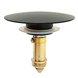 Schwarz 66mm Pop Up Stöpsel Waschbeckenstöpsel Abflussstopfen Waschbecken mit Dichtungen Abflussstöpsel