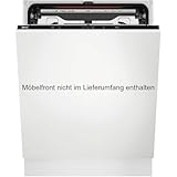 AEG Vollintegrierter Geschirrspüler 60 cm, Spülmaschine Serie 5000: AirDry Kein Nachtrocknen, Energieklasse B, Besteckschublade, personalisierte Zeit-Steuerung, 44 dB, Wasserstopp, 14 MG, FSE7572AP